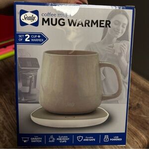 Tan Coffee Mug with USB Mug Warmer set of two, brand new inbox, sealed
